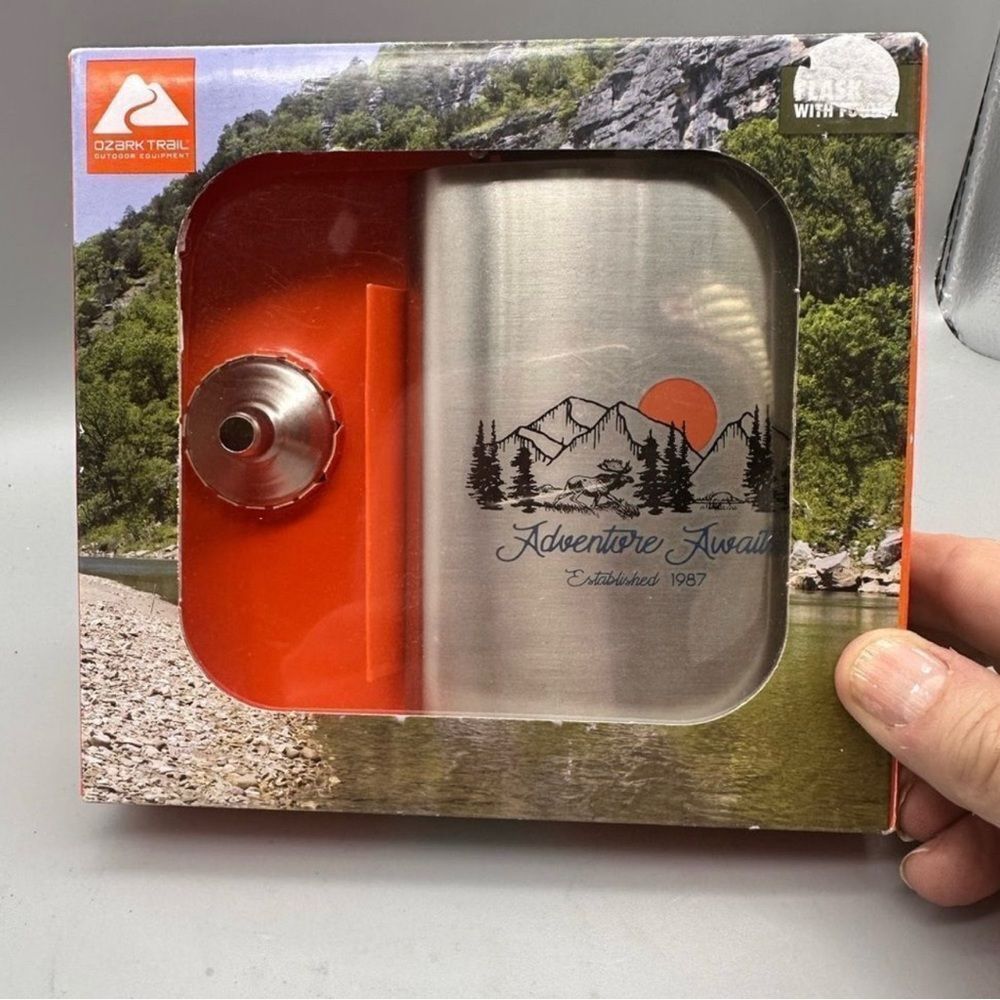 Ozark Trail flask with funnel